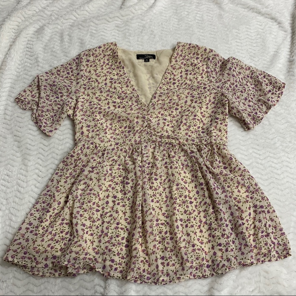 Floral Suzanne betro top flare bottom loose cute